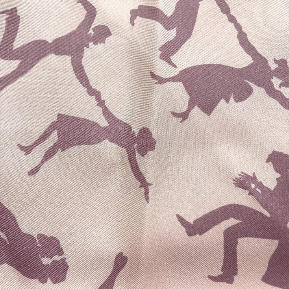 HERMES Pink Silk Scarf - Picture 6 of 8